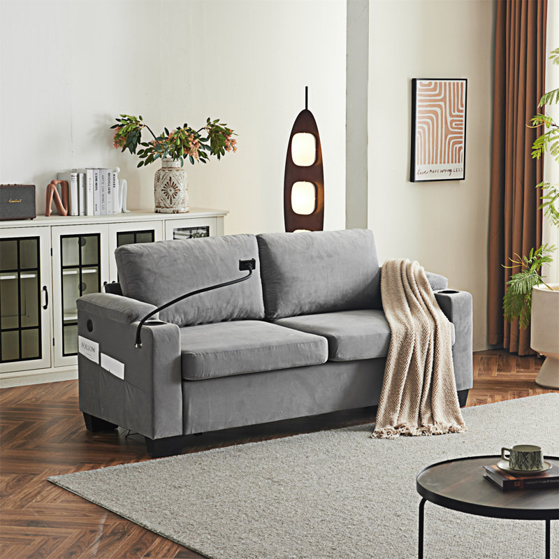 Latitude Run Pull Out Sofa Bed Chenille Material Pull Out Queen Sofa Bed With Memory Foam Mattress For Living Room Bedroom Office Apartment Wayfair